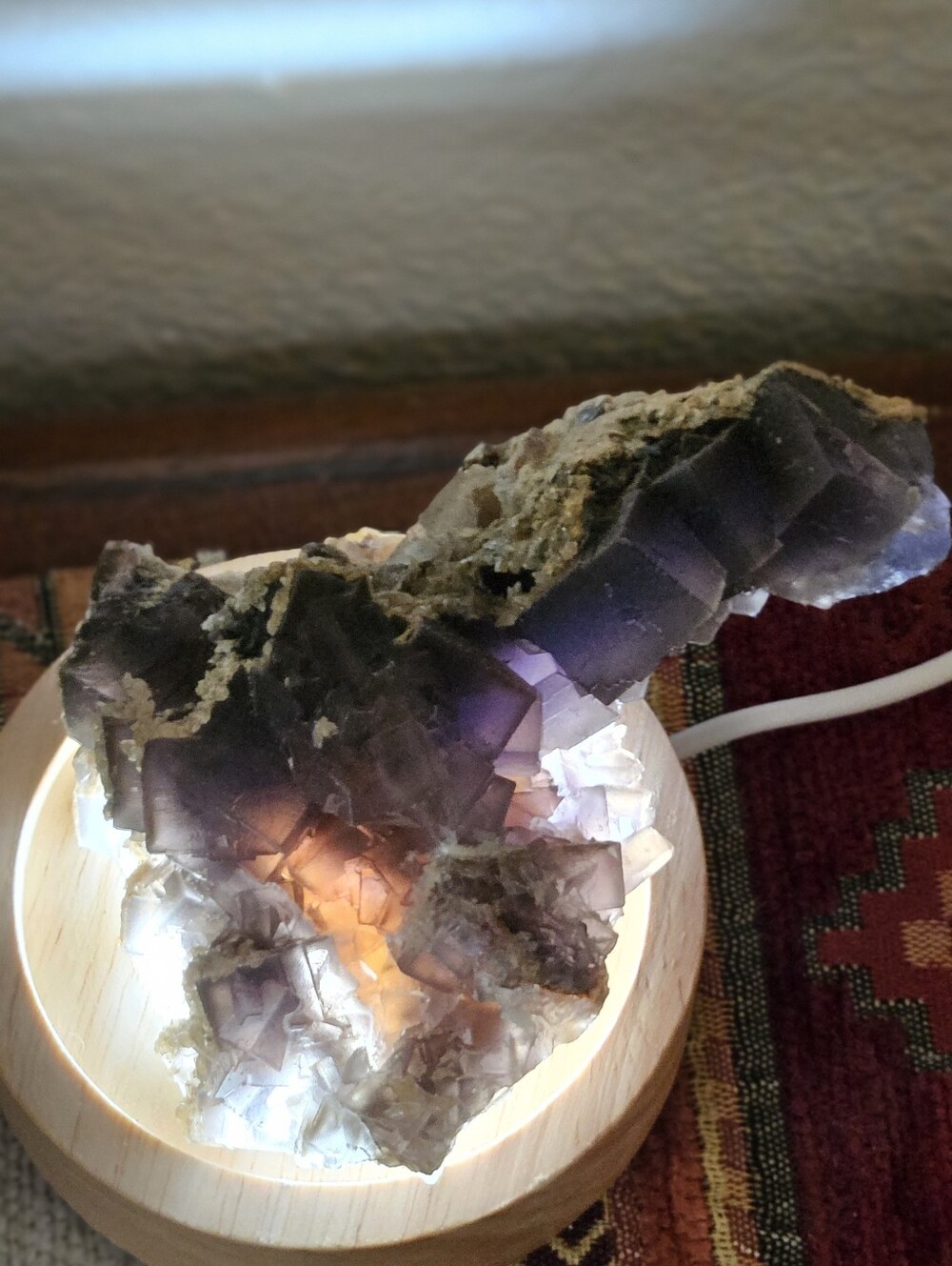 Grey/Purple Fluorite With Calcite/Barite- Pakistan